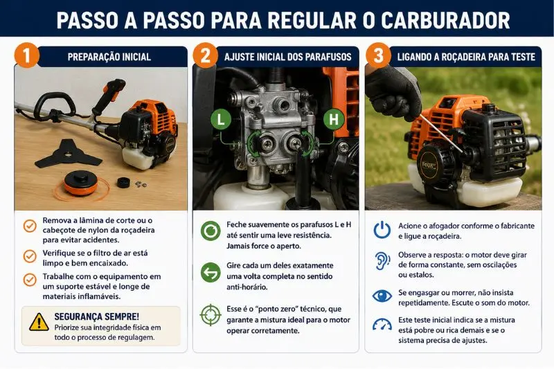 Passo a Passo para Regular o Carburador